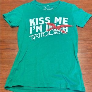 Inked Green tee shirt